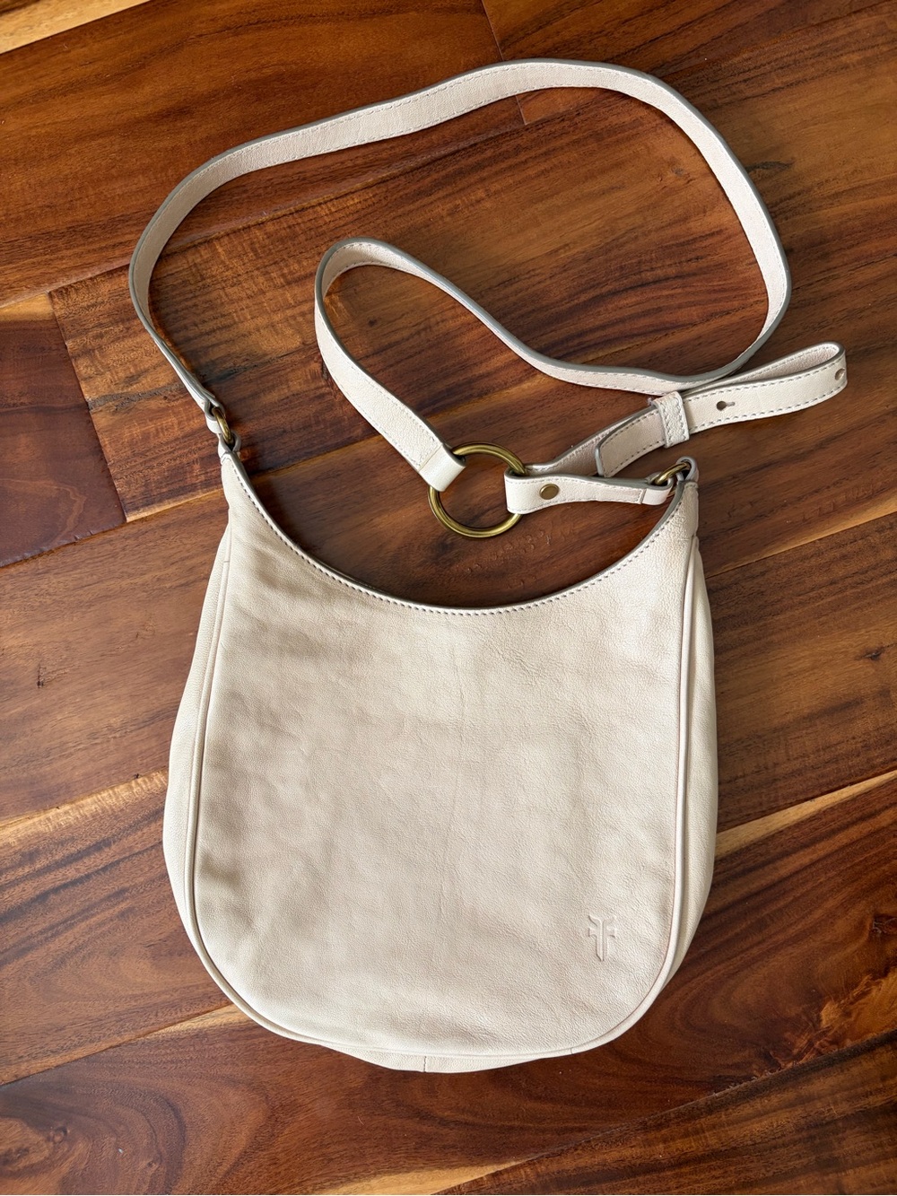Frye NWT Madison crossbody bag in stone color
